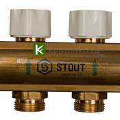 Коллектор для теплого пола с вентилями 6 выходов STOUT SMB 0468 000006